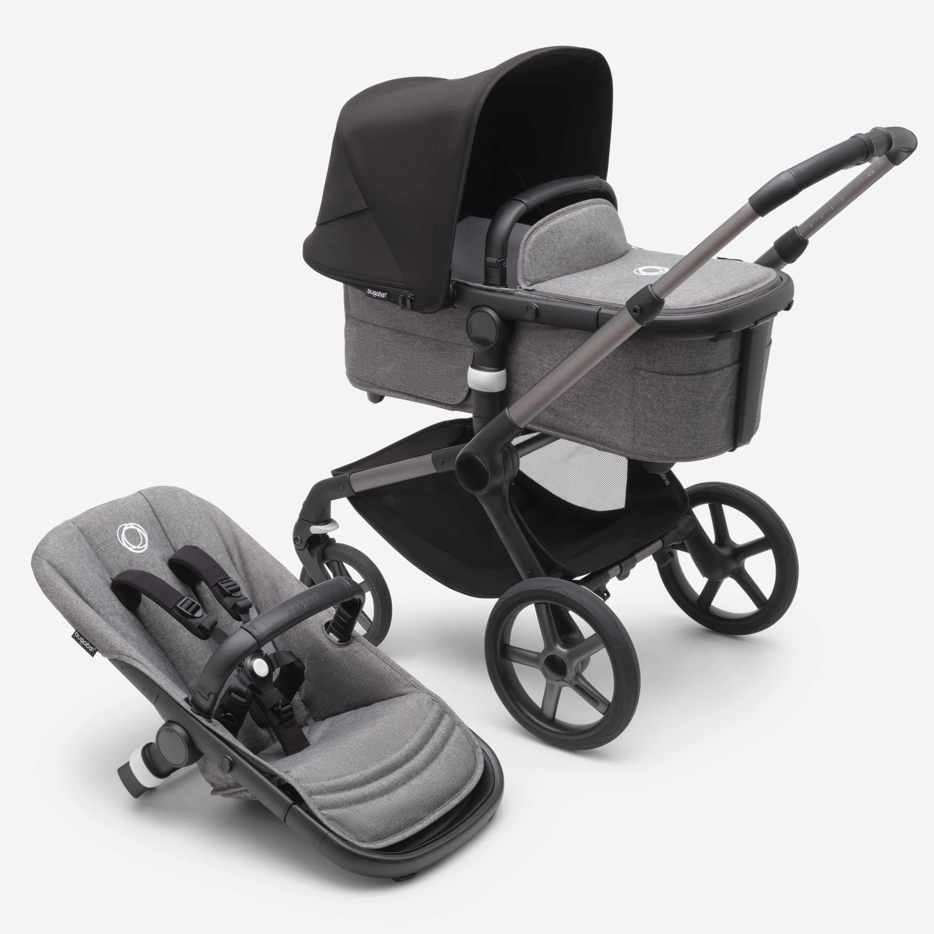 Bugaboo Fox5 Kombikinderwagen graphit/ grau meliert mitternachtsschwarz – Bugaboo Fox5 Kobikinderwagen graphit/ grau meliert mitternachtsschwarz bei babybrands.de kaufen ✓ sicher, einfach & bequem online bestellen ✓